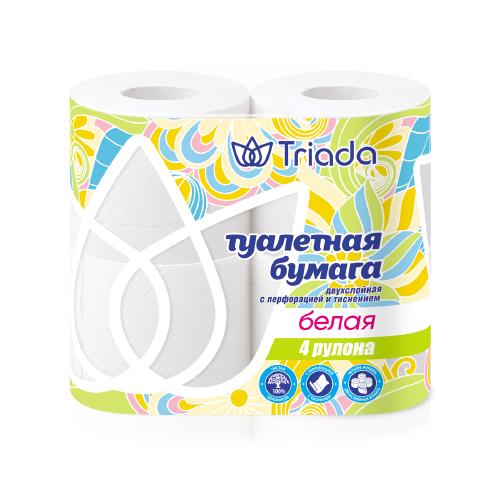 TRIADA Туалетная бумага, белая 4 рулона