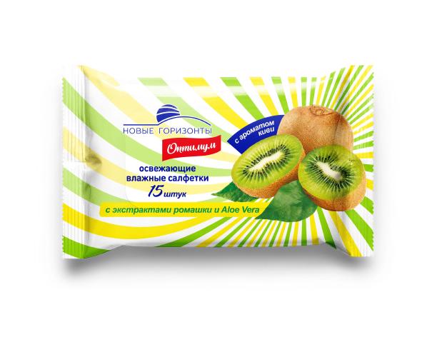 НОВЫЕ ГОРИЗОНТЫ Салфетки OPTIMUM киви 15 штук