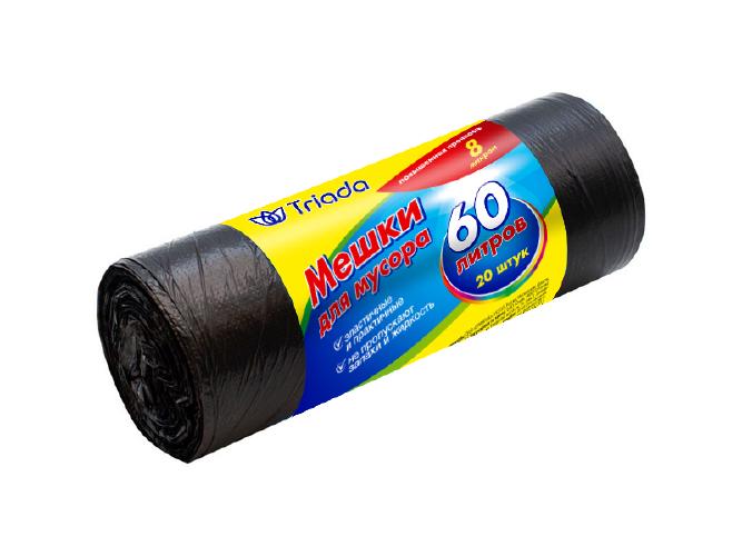 TRIADA Мешки 60 л 20 шт повышенной прочности